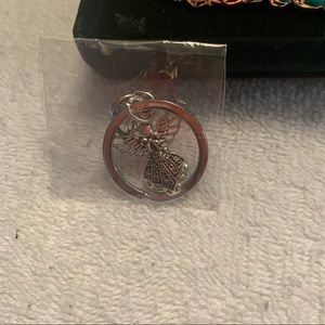 Turquoise necklace and Angel key ring